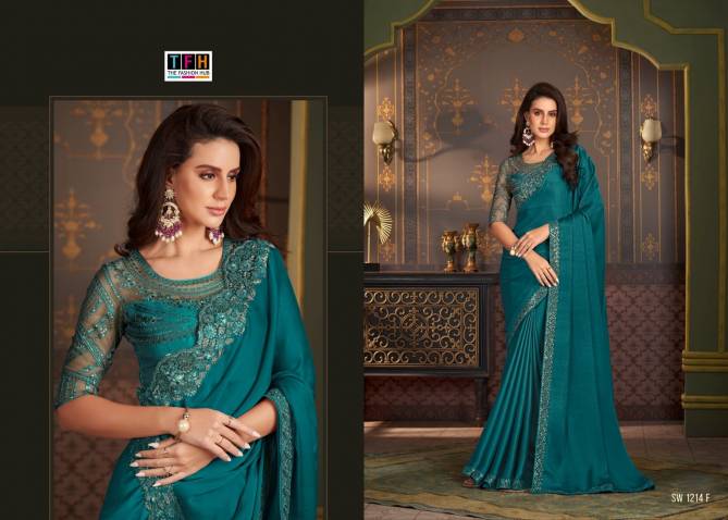 Sandalwood 1214 A To F By TFH Designer Party Wear Sarees Wholesale Price In Surat